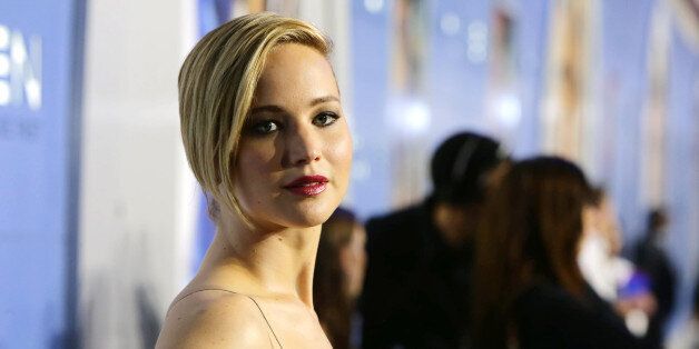 Jennifer Lawrence seen at the Twentieth Century Fox Global Premiere of 'X-Men: Days of Future Past' held at the Jacob K. Javits Convention Center on Saturday, May 10, 2014, in New York City. (Photo by Eric Charbonneau/Invision for Twentieth Century Fox/AP Images)
