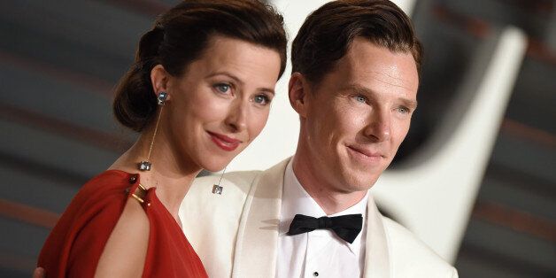BEVERLY HILLS, CA - FEBRUARY 22:  Actor Benedict Cumberbatch and wife Sophie Hunter arrive at the 2015 Vanity Fair Oscar Party Hosted By Graydon Carter at Wallis Annenberg Center for the Performing Arts on February 22, 2015 in Beverly Hills, California.  (Photo by Axelle/Bauer-Griffin/FilmMagic)