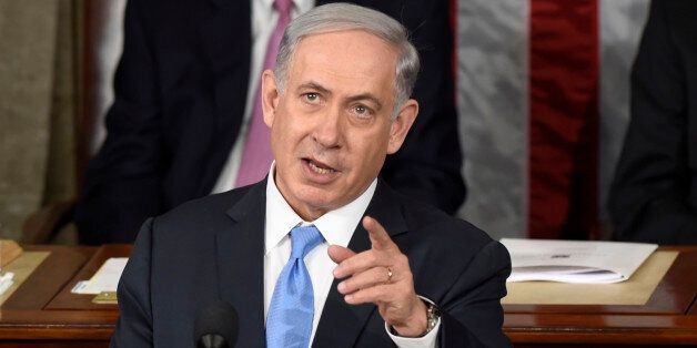 Israeli Prime Minister Benjamin Netanyahu speaks before a joint meeting of Congress on Capitol Hill in Washington, Tuesday, March 3, 2015. In a speech that stirred political intrigue in two countries, Netanyahu told Congress that negotiations underway between Iran and the U.S. would