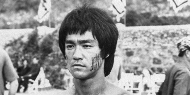 Bruce Lee is shown in a scene from the 1973 film,