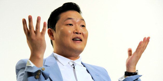 In this Wednesday, June 4, 2014 photo, South Korean musical performer Psy speaks during an interview in Los Angeles. The ubiquitous 2012 hit is one Psy knows he probably will never top, and that makes creating new music quite a challenge. âPeople always comparing my new thing with âGangnam Style,â which is unbeatable,â said Psy in a recent interview at YouTube Space LA.  (Photo by Chris Pizzello/Invision/AP)