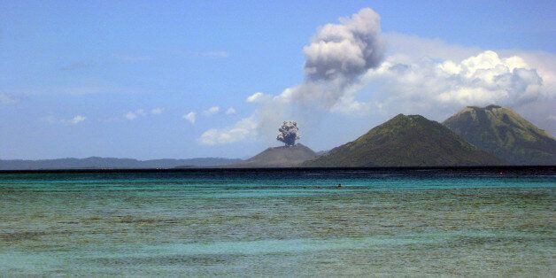 Foom! Volcanic ash still falls on Rabaul, East New Britain, Papua New Guinea
