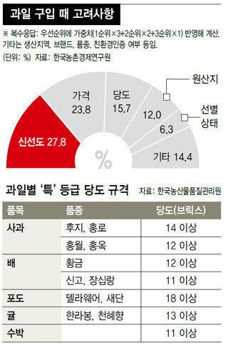 설탕수박·꿀사과, 때깔에 속지 말고 과학에 물어봐
