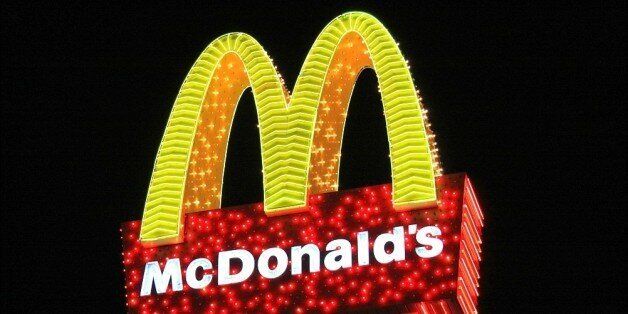 Luminous advertising of the McDonald's Restaurant at 3799 Las Vegas Boulevard South in Las Vegas / Nevada / USA.