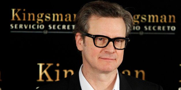 British actor Colin Firth poses for photographers during the presentation of the film: 'Kingsman: The Secret Service' in Madrid, Spain, Friday, Feb. 6, 2015. (AP Photo/Abraham Caro Marin)