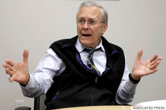 럼즈펠드, 생뚱맞게 '이라크 전쟁' 책임을 떠넘기다