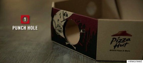 피자헛의 종이박스로 영화를 볼 수 있다(동영상)