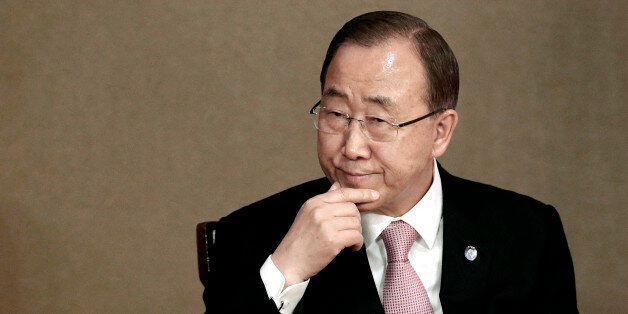 U.N. Secretary-General Ban Ki-moon attends the U.N. Academic Impact Seoul Forum in Seoul, South Korea, Wednesday, May 20, 2015. Ban said Wednesday that North Korea had withdrawn an invitation to visit a factory park in the country, a day after he announced he would travel to the last major cooperation project between the rival Koreas.(AP Photo/Ahn Young-joon)