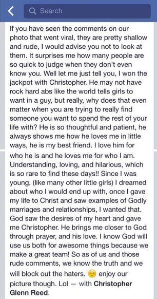 남친의 외모를 놀린 네티즌에게 완벽하게 대응하다!