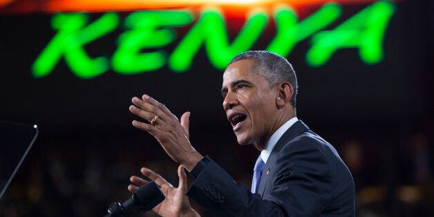 President Barack Obama delivers a speech at Safaricom Indoor Arena, on Sunday, July 26, 2015, in Nairobi. On the final day of his visit in Kenya, Obama laid out his vision for Kenya's future, and broad themes of U.S.-Kenya relations. (AP Photo/Evan Vucci)