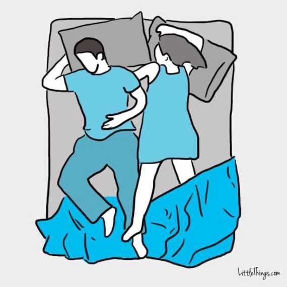 연인과 함께 자는 자세가 두 사람의 관계를 설명해준다