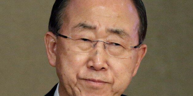 U.N. Secretary-General Ban Ki-moon attends the U.N. Academic Impact Seoul Forum in Seoul, South Korea, Wednesday, May 20, 2015. Ban said Wednesday that North Korea had withdrawn an invitation to visit a factory park in the country, the last major cooperation project between the rivals.(AP Photo/Ahn Young-joon)