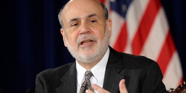 Federal Reserve Chairman Ben Bernanke speaks during a news conference at the Federal Reserve in Washington, Wednesday, Dec. 18, 2013. The Fed will begin to reduce bond purchases by $10 billion in January because of a stronger U.S. job market.(AP Photo/Susan Walsh)