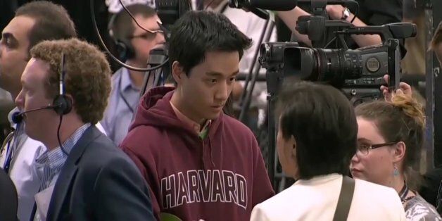 트럼프의 '허위' 주장에 반박하는 한국계 추정 대학생(동영상)