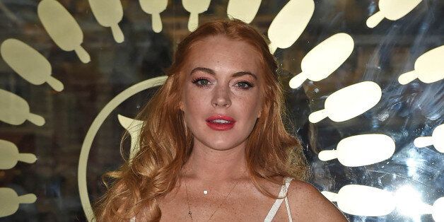 Photo by: KGC-143/STAR MAX/IPx 2015 7/1/15 Lindsay Lohan at the launch of the Magnum Pleasure Store in Covent Garden. (London, England, UK)