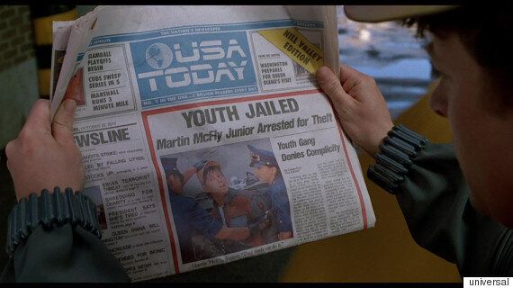 ‘USA 투데이'가 '백 투더 퓨처2'에 나온 신문을 진짜 만들었다(사진)