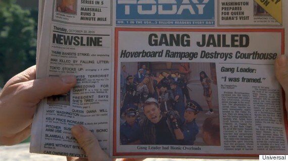 ‘USA 투데이'가 '백 투더 퓨처2'에 나온 신문을 진짜 만들었다(사진)