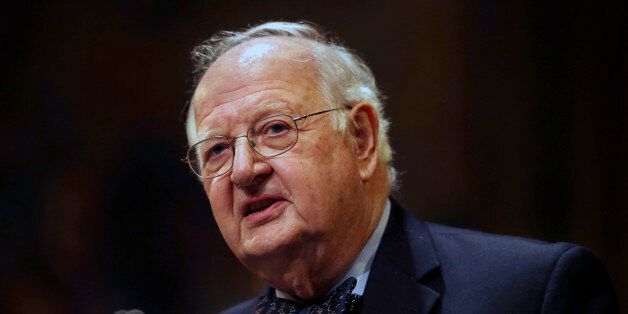 Angus Deaton speaks at a gathering at Princeton University after it was announced that he won the Nobel prize in economics for improving understanding of poverty and how people in poor countries respond to changes in economic policy Monday, Oct. 12, 2015, in Princeton, N.J.  Deaton, 69, won the 8 million Swedish kronor (about $975,000) prize from the Royal Swedish Academy of Sciences for work that the award committee said has had