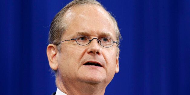 Democratic presidential candidate, Professor of Law at the Harvard Law School, Lawrence Lessig speaks at the New Hampshire Democratic Convention Saturday Sept. 19, 2015 in Manchester, N.H. (AP Photo/Jim Cole)