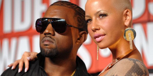 Kanye West and Amber Rose arrive at the MTV Video Music Awards at Radio City Music Hall on September 13, 2009 in New York City. (AP Photo/Peter Kramer)