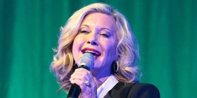 Actress and singer Olivia Newton-John performs at the American Music Theatre on Friday, Feb. 22, 2013, in Lancaster, Pa. (Photo by Owen Sweeney/Invision/AP)