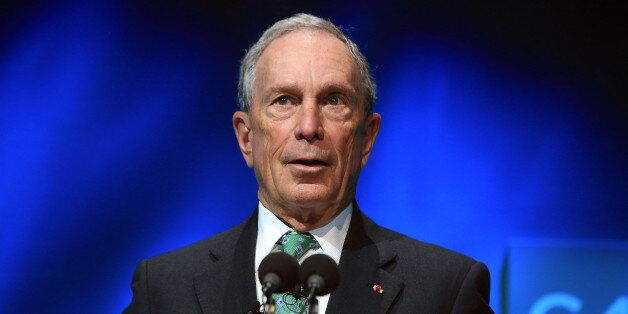 FILE - In this Dec. 3, 2015, file photo, former New York Mayor Michael Bloomberg speaks during the C40 cities awards ceremony, in Paris. Bloomberg is taking some early steps toward launching a potential independent campaign for president. That's according to three people familiar with the billionaire media executive's plans. They spoke on condition of anonymity because they weren't authorized to speak publicly for Bloomberg. (AP Photo/Thibault Camus, File)