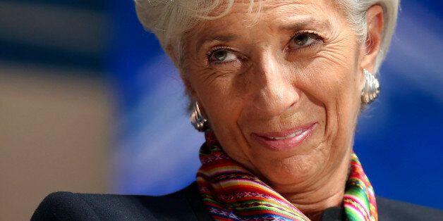 International Monetary Find (IMF) Managing Director Christine Lagarde attends a forum in Lima, Peru, Thursday, Oct. 8, 2015, during the annual meetings of the World Bank Group and the International Monetary Fund.