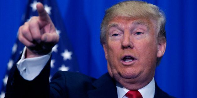 Republican presidential candidate Donald Trump speaks during a new conference before a rally in Fort Worth, Texas, Friday, Feb. 26, 2016. (AP Photo/LM Otero)