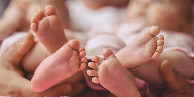 BERLIN, GERMANY  - JULY 16: Close-up of the feet of a newborn on July 16, 2014, in Berlin, Germany.  (Photo by Marie Waldmann/Photothek via Getty Images)***Local Caption***