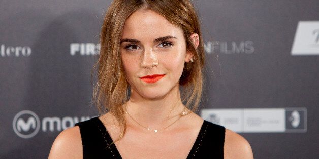 FILE - In this Aug. 27, 2015 file photo, English actress Emma Watson poses for photographers during the photocall for the film,