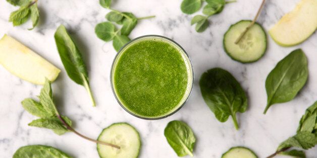 Green juice drink. Part of a healthy lifestyle