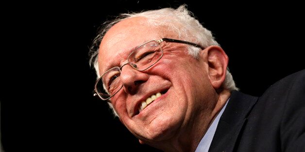 Democratic presidential candidate, Sen. Bernie Sanders, I-Vt., smiles during a campaign rally, Tuesday, March 8, 2016, in Miami. (AP Photo/Alan Diaz)