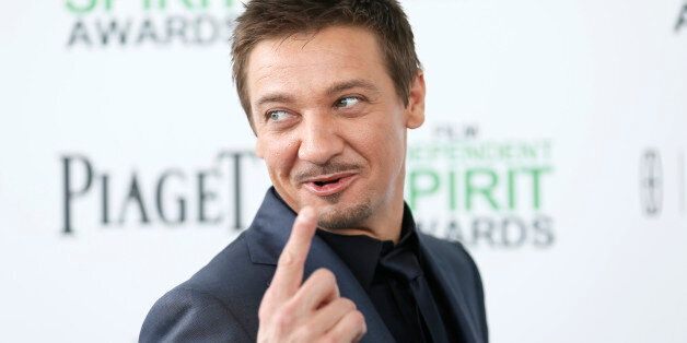 Actor Jeremy Renner arrives at the 2014 Film Independent Spirit Awards in Santa Monica, California March 1, 2014.  REUTERS/Danny Moloshok  (UNITED STATES  Tags: ENTERTAINMENT)(SPIRITAWARDS-ARRIVALS)