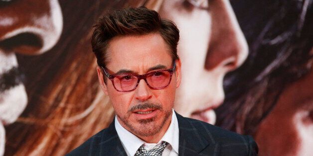 Actor Robert Downey Jr. poses before the German premiere of