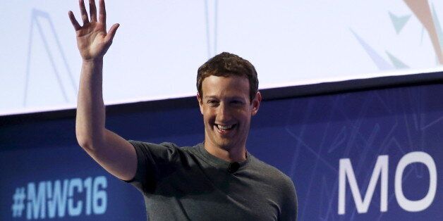 Mark Zuckerberg, founder of Facebook, arrives for a keynote speech during the Mobile World Congress in Barcelona, Spain February 22, 2016. REUTERS/Albert Gea