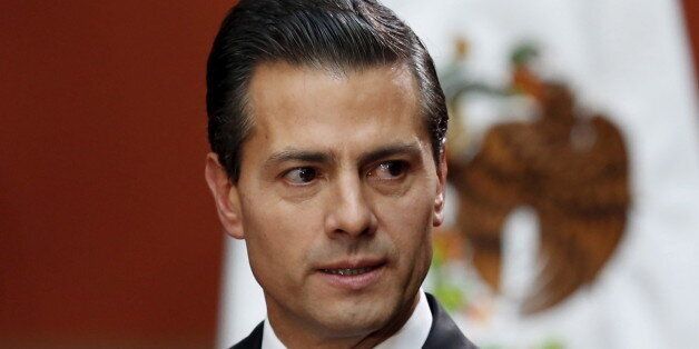 Mexico's President Enrique Pena Nieto speaks during a news conference at the National Palace in Mexico City, Mexico January 8, 2016. The capture of most-wanted drug lord Joaquin