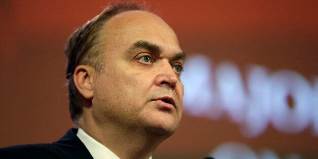 Russia's Deputy Minister of Defense Anatoly Antonov delivers his speech on