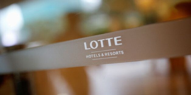 The logo of Lotte Hotel is seen at a Lotte Hotel in Seoul, South Korea, June 7, 2016.   REUTERS/Kim Hong-Ji/File Photo