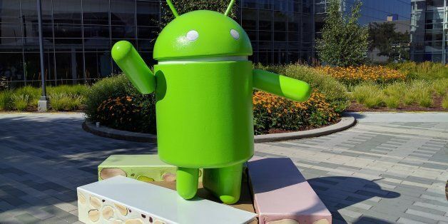 This photo provided by Google shows the Android Nougat statue, officially unveiled Thursday, June 30, 2016, at Google campus in Mountain View, Calif. The next version of Android software dubbed