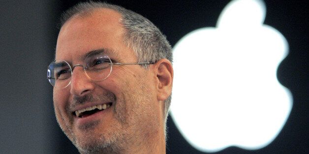 FILE - In this Sept. 20, 2005 file photo, Apple co-founder Steve Jobs smiles after a press conference as he opens the Apple Expo in Paris. Since his death in 2011, Jobs has been the subject of documentaries, books, a film, even a graphic novel. Now the technology pioneer will be the focus of an upcoming opera. In front of the Sangre de Cristo mountains in northern New Mexico, the Santa Fe Opera announced Wednesday, Aug. 5,  that its latest commission will be based on the man who helped revolutio
