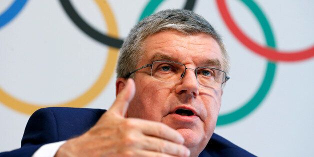 International Olympic Committee (IOC) President Thomas Bach gives a news conference after the Olympic Summit on doping in Lausanne, Switzerland, June 21, 2016.  REUTERS/Denis Balibouse