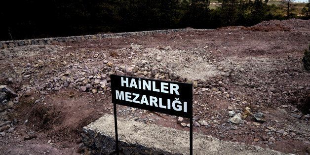 CORRECTS PHOTOGRAPHER'S NAME - A sign reading in Turkish