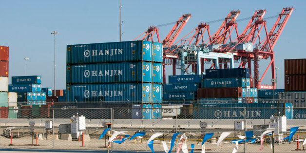 South Korea's Hanjin Shipping Co. containers are seen in the Port of Long Beach, Calif., on Thursday, Sep 1, 2016. The bankruptcy of the Hanjin shipping line has thrown ports and retailers around the world into confusion, with giant container ships marooned and merchants worrying whether tons of goods will reach their shelves. The South Korean giant filed for bankruptcy protection on Wednesday and stopped accepting new cargo. With its assets being frozen, ships from China to Canada found themsel