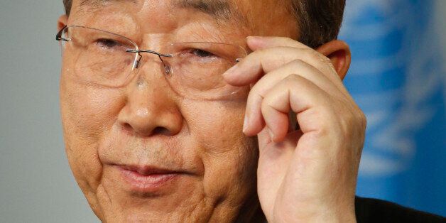 United Nations Secretary-General Ban Ki-moon speaks during an interview at U.N. headquarters, Friday Sept. 9, 2016. (AP Photo/Bebeto Matthews)