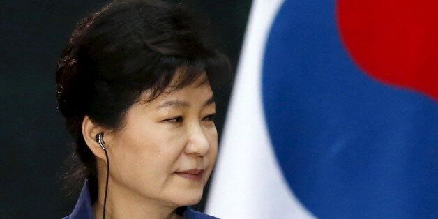 South Korean President Park Geun-Hye is seen during a welcome ceremony at the National Palace in Mexico City, April 4, 2016. REUTERS/Edgard Garrido