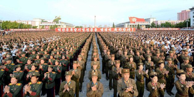 A rally celebrating the success of a recent nuclear test is held in Kim Il Sung square in this undated photo released by North Korea's Korean Central News Agency (KCNA) in Pyongyang September 13, 2016.   KCNA/via Reuters   ATTENTION EDITORS - THIS IMAGE WAS PROVIDED BY A THIRD PARTY. EDITORIAL USE ONLY. REUTERS IS UNABLE TO INDEPENDENTLY VERIFY THIS IMAGE. NO THIRD PARTY SALES. SOUTH KOREA OUT.