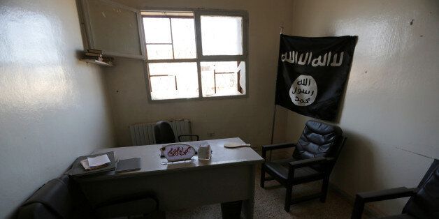 A view shows an office that was used by Islamic State militants in Turkman Bareh village, after rebel fighters advanced in the area, in northern Aleppo Governorate, Syria, October 7, 2016. REUTERS/Khalil Ashawi
