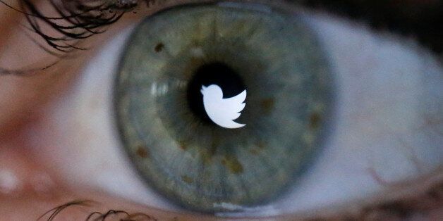 An illustration picture shows the Twitter logo reflected in the eye of a woman in Berlin, November 7, 2013.       REUTERS/Fabrizio Bensch/Illustration/File photo