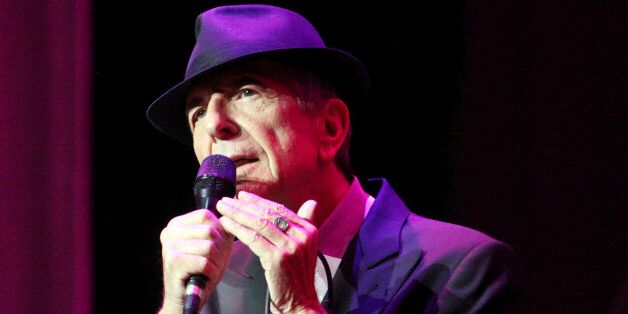 CORRECTS DATE OF STATEMENT- In this March 22, 2013 file photo, Leonard Cohen performs on the Old Ideas World Tour, at The Fabulous Fox Theatre in Atlanta. Cohen, the gravelly-voiced Canadian singer-songwriter of hits like âHallelujah,â