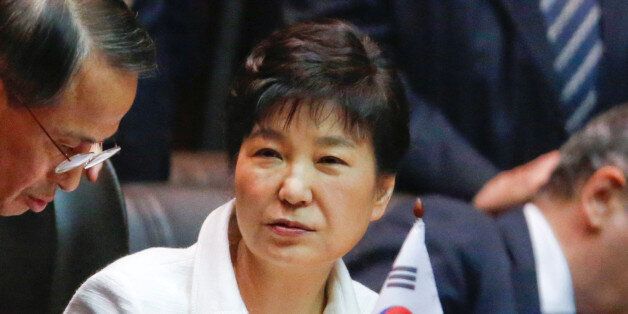 South Korea's President Park Geun-hye attends an EAS Meeting alongside the ASEAN Summits in Vientiane, Laos September 8, 2016. REUTERS/Jonathan Ernst